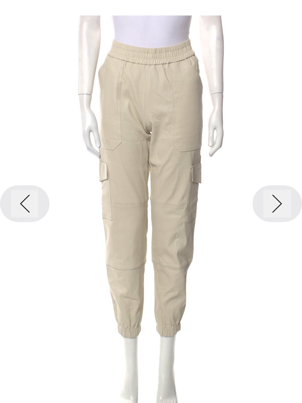 SPRWMN tan leather joggers  - med